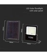 20W Solcelle lyskaster LED - IP65, sort, inkl. solcelle, fjernkontroll