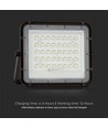 6W Solcelle-lyskaster LED - IP65, sort, inkl. solcelle, fjernkontroll, innebygd batteri
