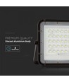6W Solcelle-lyskaster LED - IP65, sort, inkl. solcelle, fjernkontroll, innebygd batteri