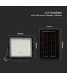 6W Solcelle-lyskaster LED - IP65, sort, inkl. solcelle, fjernkontroll, innebygd batteri