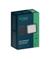 6W Solcelle-lyskaster LED - IP65, sort, inkl. solcelle, fjernkontroll, innebygd batteri