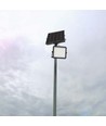 6W Solcelle-lyskaster LED - IP65, sort, inkl. solcelle, fjernkontroll, innebygd batteri