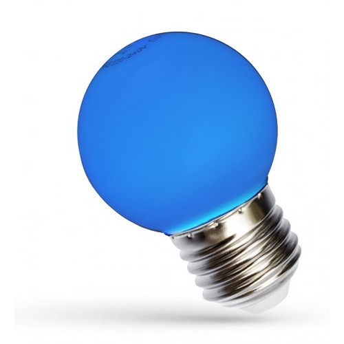 Spectrum 1W LED dekorativ pære - Blå, G45, E27