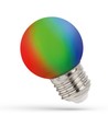 E27 1W RGB LED kronepære - G45, 260 grader, fargeskiftende, dekorasjonspære