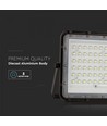 15W Solcelle lyskaster LED - IP65, sort, inkl. solcelle, fjernkontroll, innebygd batteri