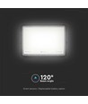 30W Solcelle lyskaster LED - IP65, sort, inkl. solcelle, fjernkontroll, innebygd batteri