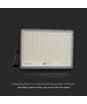 30W Solcelle lyskaster LED - IP65, sort, inkl. solcelle, fjernkontroll, innebygd batteri