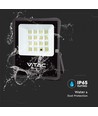 12W Solcelle lyskaster LED - IP65, sort, inkl. solcelle, fjernkontroll