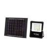12W Solcelle lyskaster LED - IP65, sort, inkl. solcelle, fjernkontroll