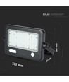 10W LED Solcellekaster - IP65, sort, inkl. solcelle, sensor