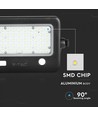 10W LED Solcellekaster - IP65, sort, inkl. solcelle, sensor