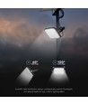 30W Solcelle lyskaster LED - IP65, Sort, inkl. solcelle, fjernkontroll, innebygd batteri