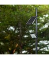 30W Solcelle lyskaster LED - IP65, Sort, inkl. solcelle, fjernkontroll, innebygd batteri