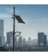 30W Solcelle lyskaster LED - IP65, Sort, inkl. solcelle, fjernkontroll, innebygd batteri