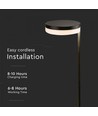 V-Tac 2W Solar hagelampe LED - Sensor, Ø27 cm, IP54