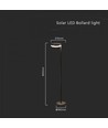 V-Tac 2W Solar hagelampe LED - Sensor, Ø27 cm, IP54