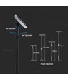 2 stk. Solcelle hage lampe LED - 3W, Justerbar, Ø14.8 cm, IP65