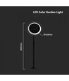 2 stk. Solcelle hage lampe LED - 3W, Justerbar, Ø14.8 cm, IP65
