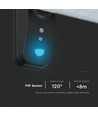 15W Solcelle vegglampe LED - IP65, sort, sensor