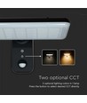 15W Solcelle vegglampe LED - IP65, sort, sensor