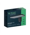 15W Solcelle vegglampe LED - IP65, sort, sensor