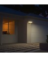 15W Solcelle vegglampe LED - IP65, sort, sensor