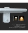 15W Solcelle vegglampe LED - IP65, hvit, sensor