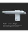 15W Solcelle vegglampe LED - IP65, hvit, sensor