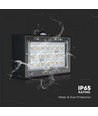 3W Solcelle vegglampe LED - IP65, sort, sensor