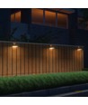 3W Solcelle vegglampe LED - IP65, sort, sensor