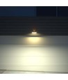 3W Solcelle vegglampe LED - IP65, sort, sensor