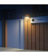 3W Solcelle vegglampe LED - IP65, sort, sensor