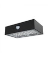3W Solcelle vegglampe LED - IP65, sort, sensor