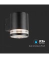 0,55W Solcelle vegglampe LED - IP54, sort