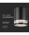 0,55W Solcelle vegglampe LED - IP54, sort