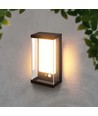 1W Solcelle vegglampe LED - IP54, sort, sensor