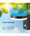 5,5W Solcelle vegglampe LED - IP54, sensor