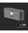 2.5W Solcelle vegglampe LED - IP54, sensor, justerbar spredning