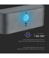 2.5W Solcelle vegglampe LED - IP54, sensor, justerbar spredning