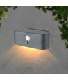 2.5W Solcelle vegglampe LED - IP54, sensor, justerbar spredning