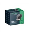 1W Vegglampe LED - IP54, rund, sort, solcelle
