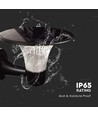 15W Solcelle vegglampe LED - IP65, sort, sensor