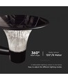 15W Solcelle vegglampe LED - IP65, sort, sensor