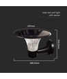 15W Solcelle vegglampe LED - IP65, sort, sensor