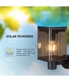 2.5W Vegglampe LED - IP54, sort, sensor, solcelle