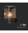 2.5W Vegglampe LED - IP54, sort, sensor, solcelle