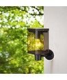 2.5W Vegglampe LED - IP54, sort, sensor, solcelle