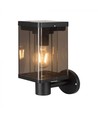 2.5W Vegglampe LED - IP54, sort, sensor, solcelle