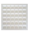 60x60 LED-panel Gitter, 36W - 110lm/w, UGR16, RA90, Philips-driver, flicker free, hvit kant