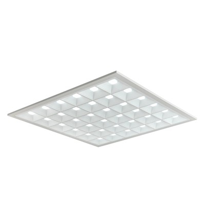 60x60 LED-panel Gitter, 36W - 110lm/w, UGR16, RA90, Philips-driver, flicker free, hvit kant